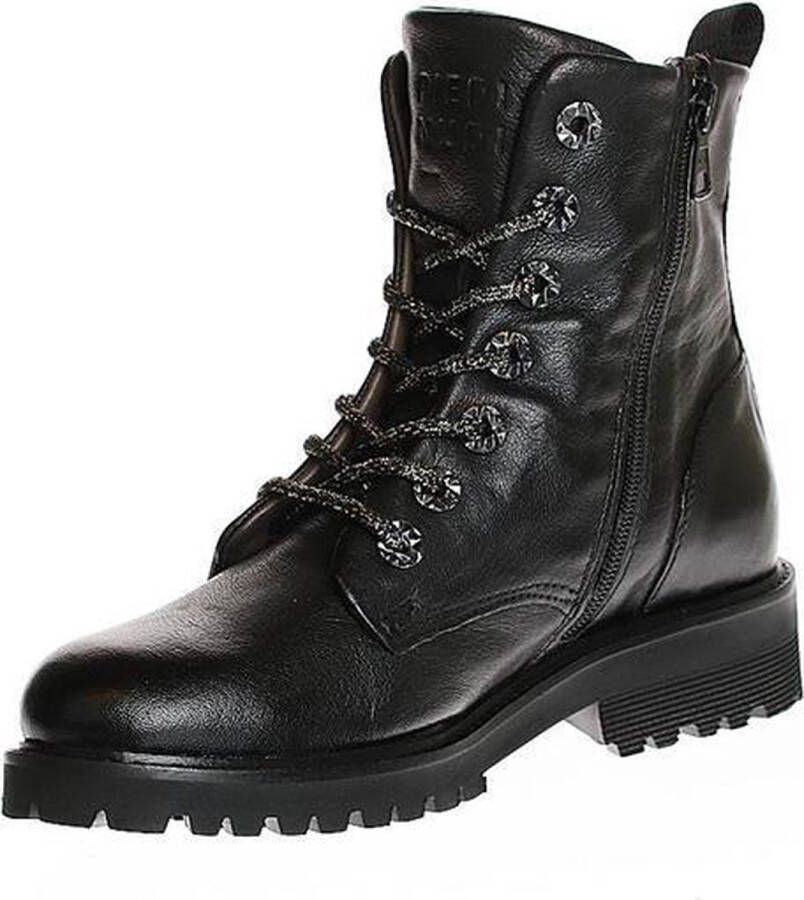 Piedi Nudi Zwarte Veterboots