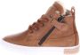 Pinocchio P2851 Hoge sneakers Leren Sneaker Jongens Kids Cognac - Thumbnail 8