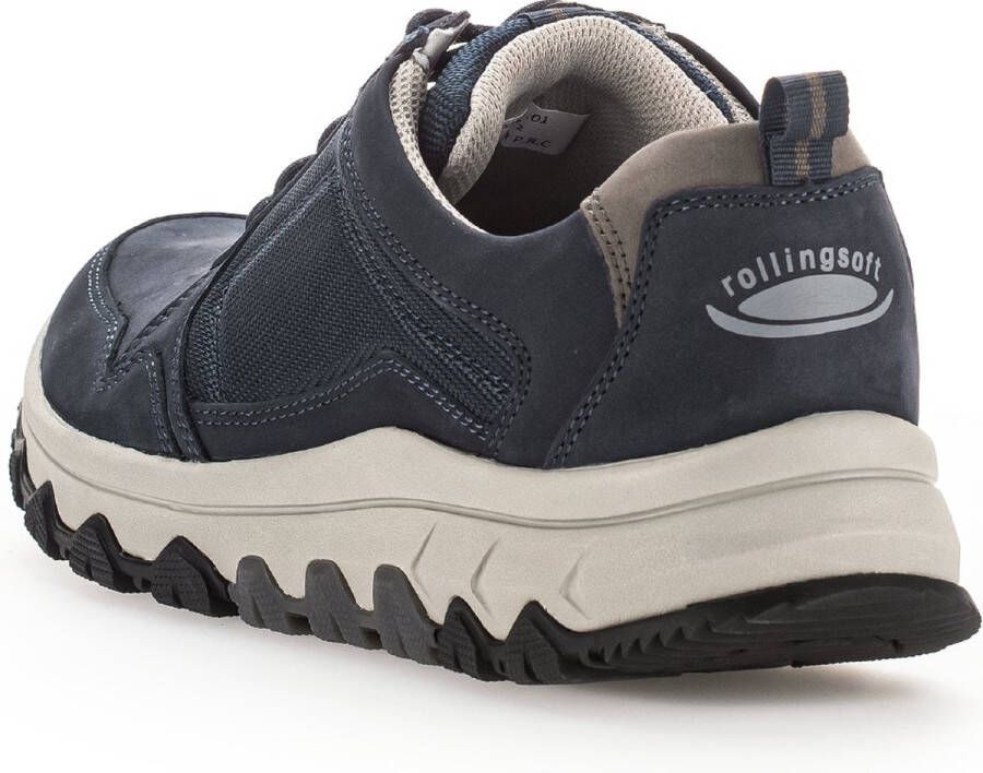 Pius Gabor rollingsoft sensitive 8005.11.01 heren rollende wandelsneaker blauw waterdicht