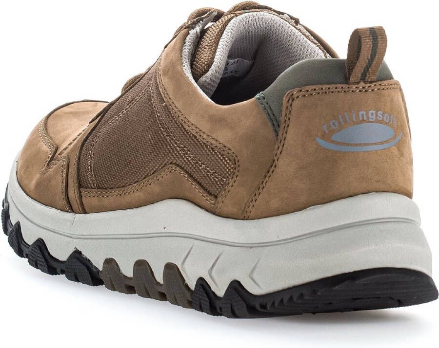 Pius Gabor rollingsoft sensitive 8005.11.03 heren rollende wandelsneaker bruin waterdicht