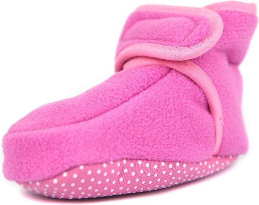 Playshoes fleece slofjes fuchsia