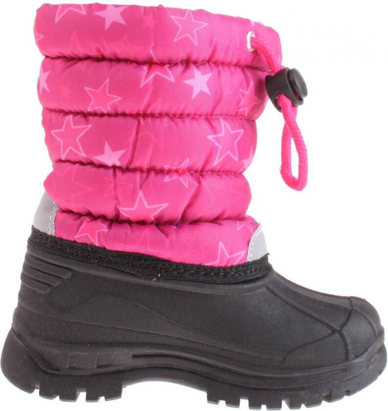 Playshoes Winterlaarzen voor kinderen met trekkoord Roze sterren -27EU