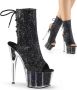 Pleaser ADORE-1018G Plateau Laarzen Paaldans schoenen Paaldans schoenen 41 Shoes Zwart - Thumbnail 2