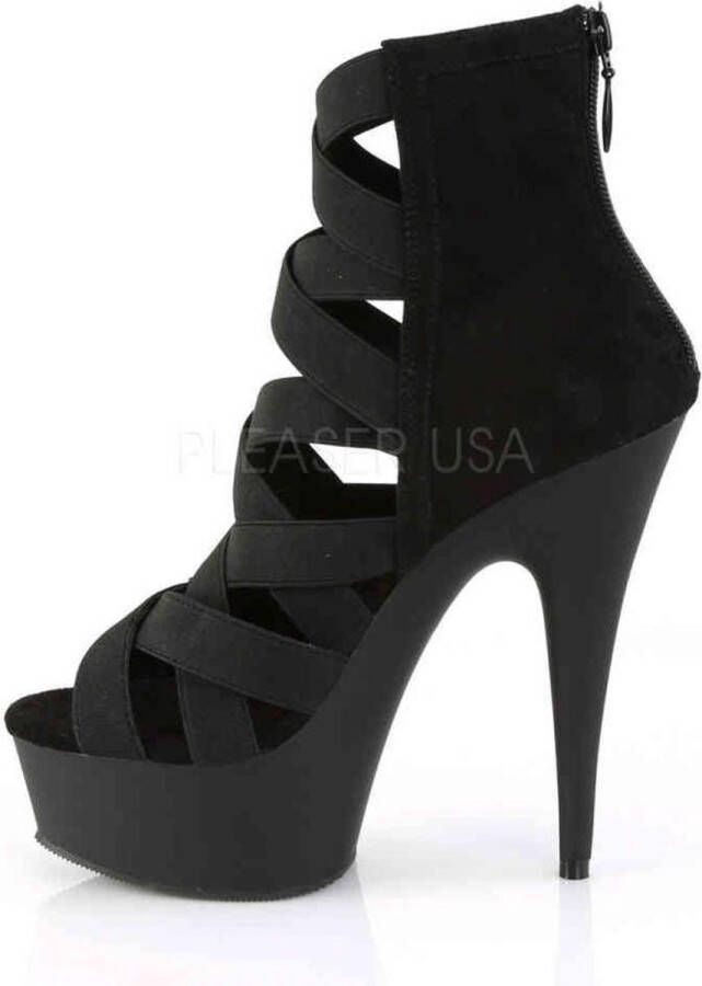 Pleaser DELIGHT-600-24 = ) 6 Heel 1 3 4 PF Criss Cross Bootie Sandal Back Zip - Foto 2