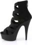 Pleaser DELIGHT-600-24 = ) 6 Heel 1 3 4 PF Criss Cross Bootie Sandal Back Zip - Thumbnail 2