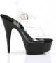 Pleaser Sandaal met enkelband 41 Shoes DELIGHT 608 Zwart Transparant - Thumbnail 4