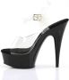 Pleaser Sandaal met enkelband 41 Shoes DELIGHT 608 Zwart Transparant - Thumbnail 7