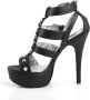 Pleaser Pink Label TEEZE-42W Hoge hakken 44 Shoes Zwart - Thumbnail 3