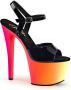 Pleaser Sandaal met enkelband Paaldans schoenen 37 Shoes RAINBOW 309UV Paaldans schoenen Zwart Multicolours - Thumbnail 6