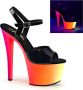 Pleaser Sandaal met enkelband Paaldans schoenen 37 Shoes RAINBOW 309UV Paaldans schoenen Zwart Multicolours - Thumbnail 8