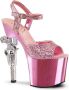 Pleaser REVOLVER-709G Sandaal met enkelband Paaldans schoenen Paaldans schoenen 35 Shoes Roze - Thumbnail 3