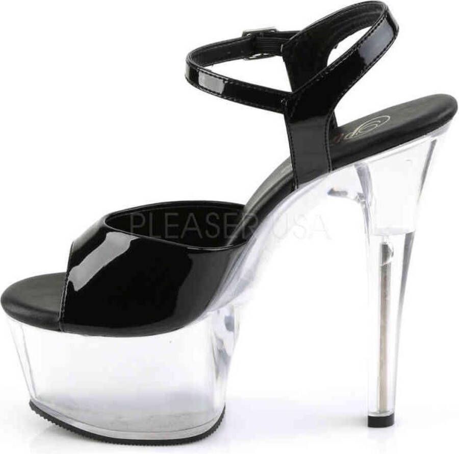 Pleaser ASPIRE-609 Sandaal met enkelband Paaldans schoenen Paaldans schoenen 36 Shoes Zwart Transparant - Foto 3