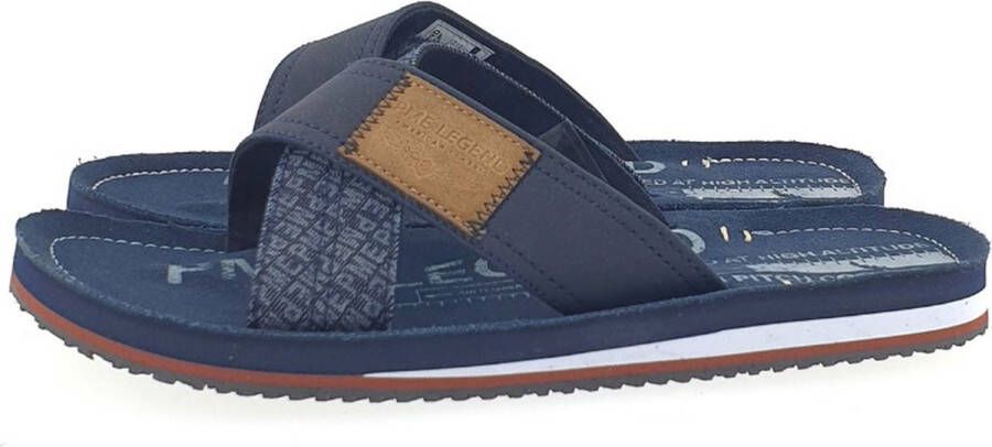 PME Legend Haig Slippers blauw Imitatieleer Heren