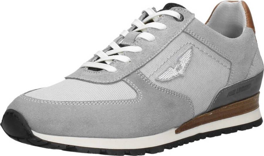 PME Legend Heren Sneakers Lockplate Grey Licht Grijs