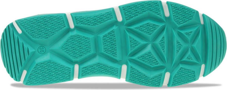 Poelman Wedge Wit Groen Dames