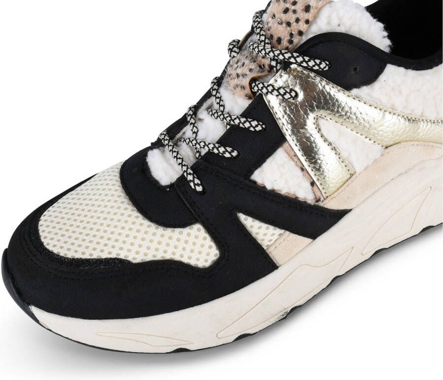 POSH by Poelman CAROCEL Dames Sneakers Zwart met combinatie