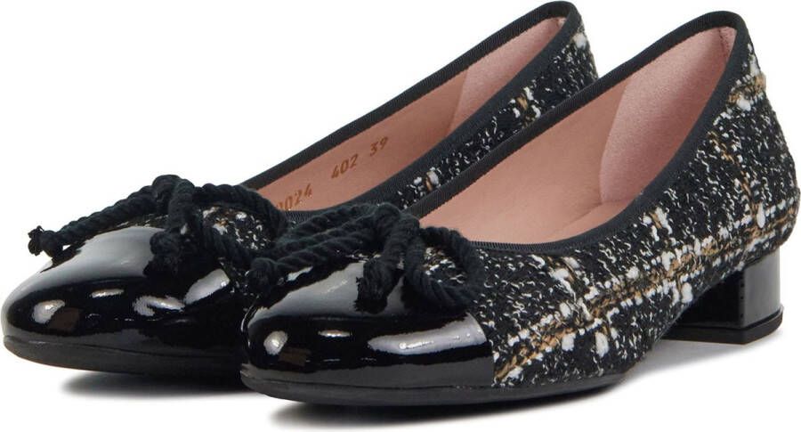 PRETTY BALLERINAS Ballerina's Dames Damesschoenen Leer 50928 Zwart wit