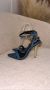 Princi L.A. Denim Dames Sandalen met Slotjes Hoge Punt Gouden Hakken - Thumbnail 6