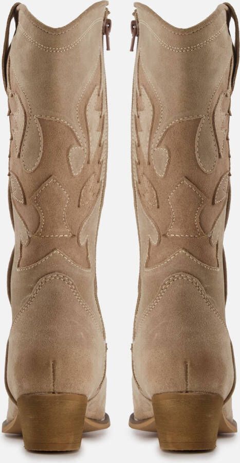 PS Poelman Cowboylaarzen taupe Suede Dames - Foto 3