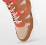 PS Poelman Year Dames Leren Chunky Runner Sneaker van Mesh en Suéde Bruin Beige Rood - Thumbnail 4