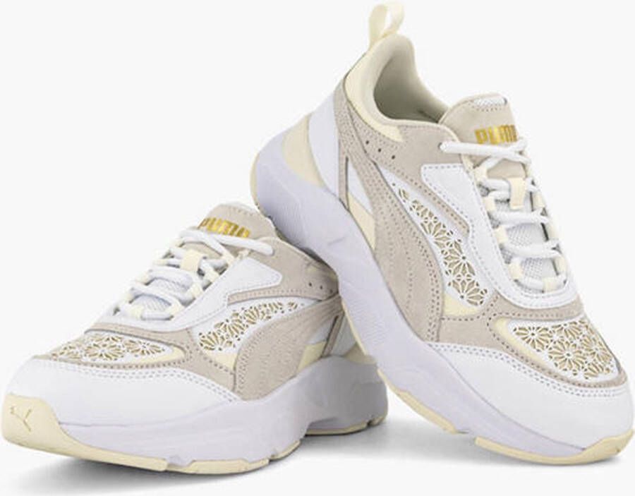 PUMA Cassia Laser Cut Sneakers Beige Vrouw