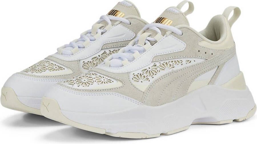 PUMA Cassia Laser Cut Sneakers Beige Vrouw