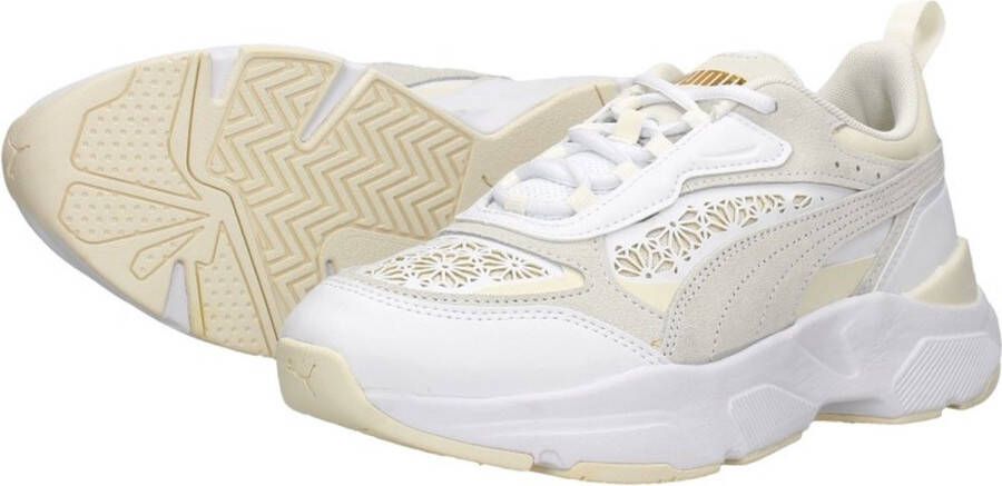 PUMA Cassia Laser Cut Sneakers Beige Vrouw