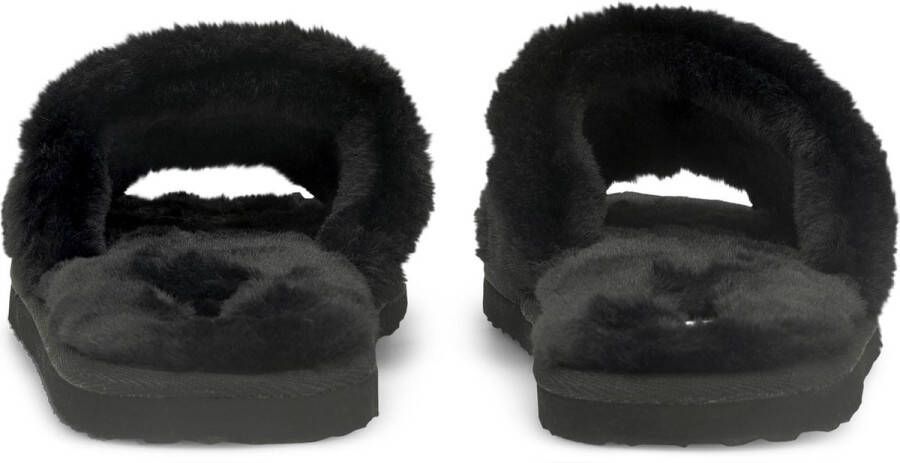 PUMA Slide Fluff Pantoffels zwart Imitatiebont Dames - Foto 8