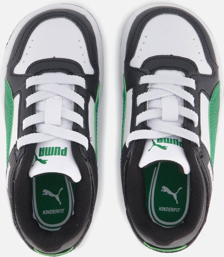 Puma Rebound Joy Lo AC sneakers zwart wit groen Imitatieleer 24 - Foto 7