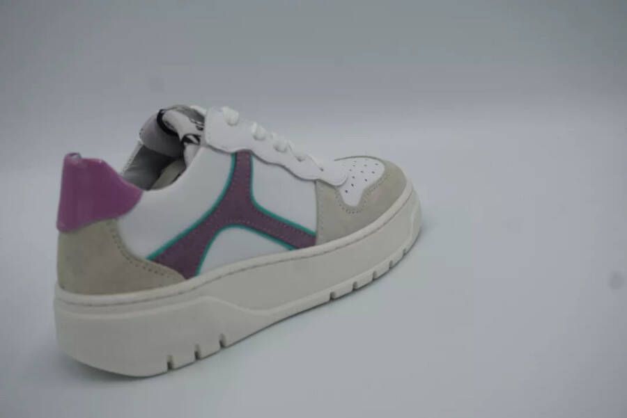 Red-Rag 13314 Witte sneaker purple fantasy