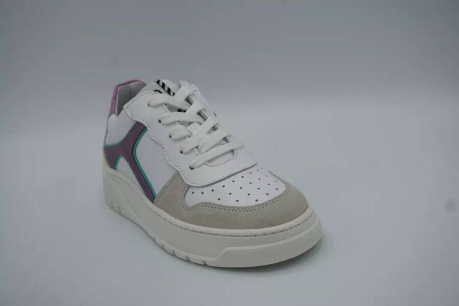 Red-Rag 13314 Witte sneaker purple fantasy