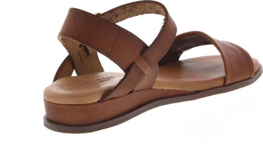 Red-Rag Sandalen Dames Slippers Leer 79370 Cognac