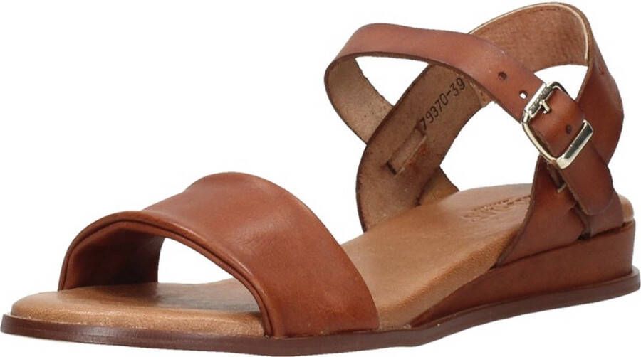 Red-Rag Sandalen Dames Slippers Leer 79370 Cognac