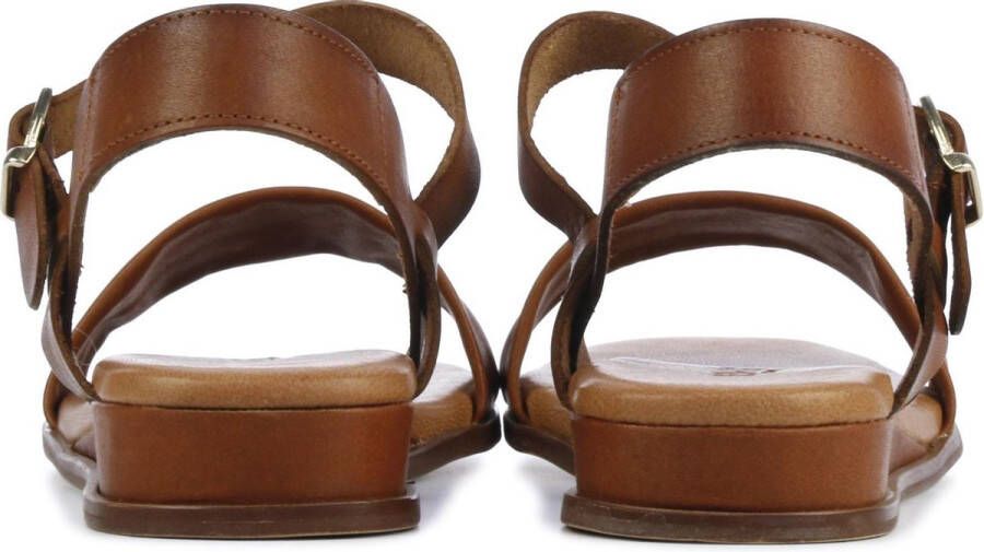 Red-Rag Sandalen Dames Slippers Leer 79370 Cognac