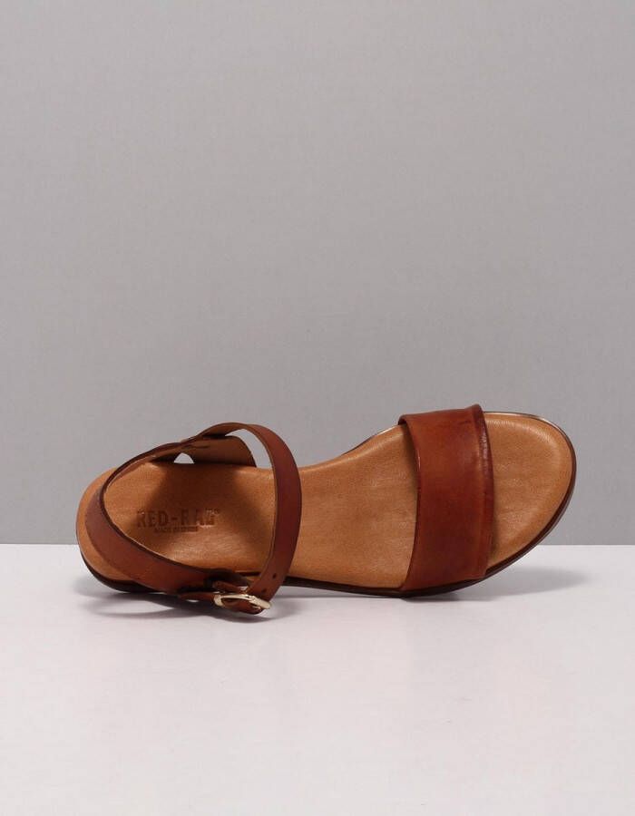 Red-Rag Sandalen Dames Slippers Leer 79370 Cognac