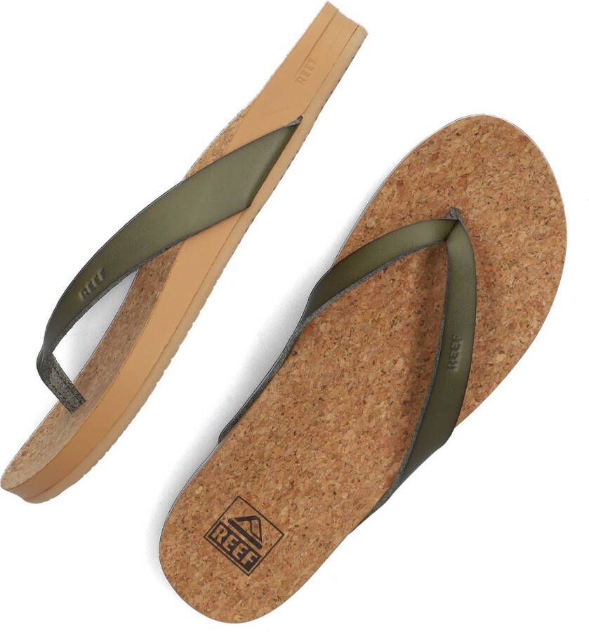 Reef Cushion Court Teenslippers Zomer slippers Dames Groen - Foto 7