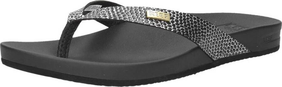 Reef Cushion Court Teenslippers Zomer slippers Dames Zwart