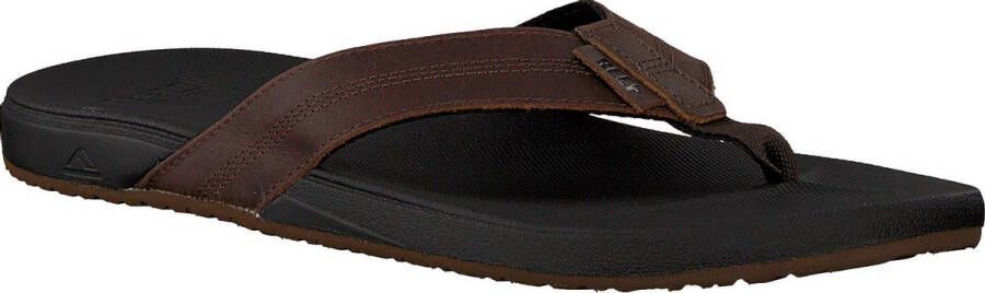 Reef Cushion Phantom Leather Heren Slippers Black Brown