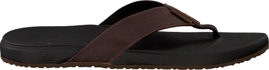 Reef Cushion Phantom Leather Heren Slippers Black Brown