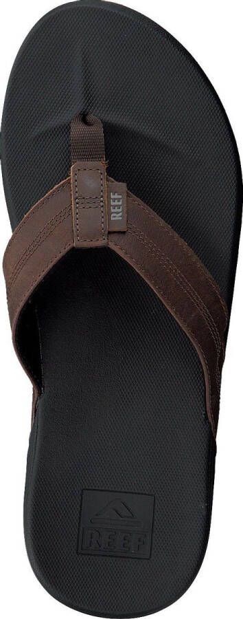 Reef Cushion Phantom Leather Heren Slippers Black Brown