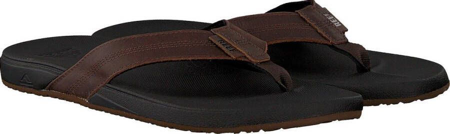 Reef Cushion Phantom Leather Heren Slippers Black Brown