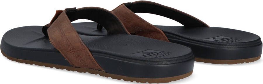 Reef Cushion Phantom Leather Heren Slippers Black Brown