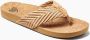 Reef Bruin Tinten Cushion Strand Teenslippers Zomer slippers Dames Camel - Thumbnail 14