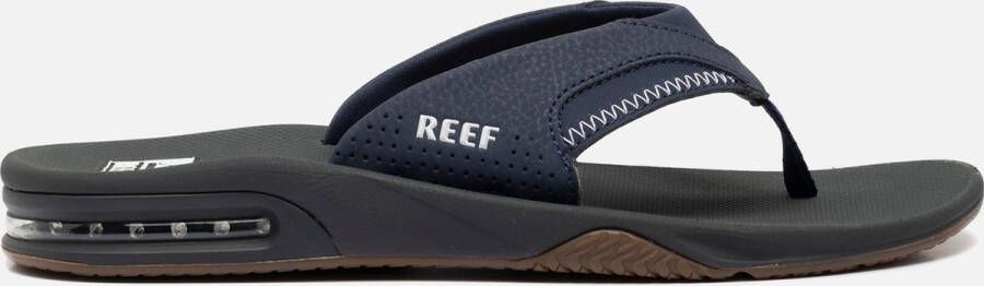 Reef Fanning slippers blauw Imitatieleer