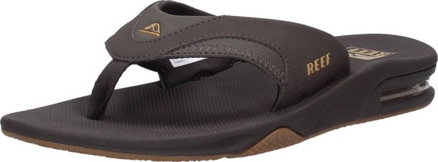 Reef Fanningbrown Gum Heren Slippers Zwart Bruin