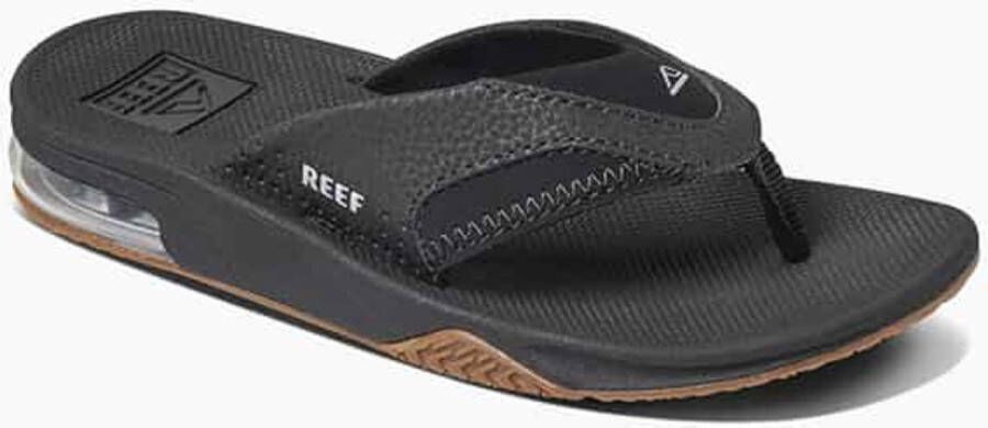 Reef Kids Fanning Jongens Slippers Zwart