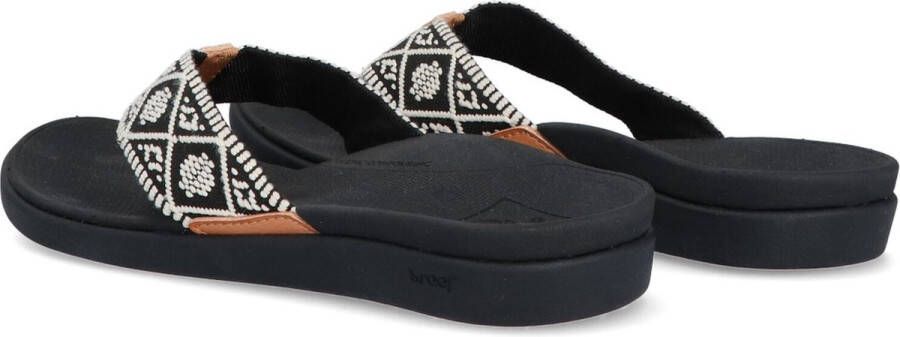 Reef Ortho Woven Dames Slippers Zwart Wit