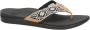 Reef Ortho Wovenblack White Dames Slippers Zwart Wit - Thumbnail 11