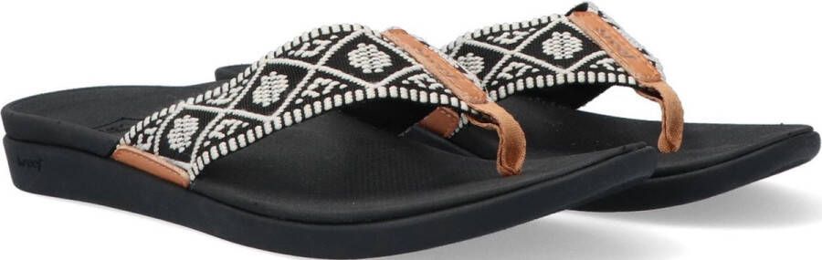 Reef Ortho Wovenblack White Dames Slippers Zwart Wit - Foto 15