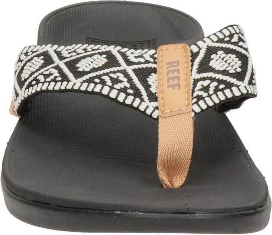 Reef Ortho Wovenblack White Dames Slippers Zwart Wit - Foto 13